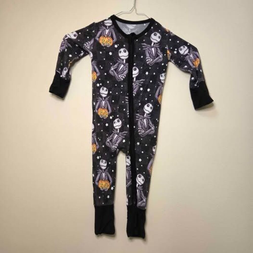 Little Snuggles Jack Skellington Bamboo Zippy Pajamas 9-12M